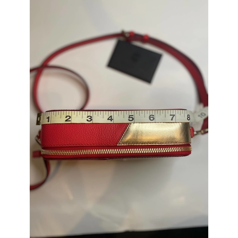 MCM Gold Red Double Zip Crossbody - Picture 8 of 11